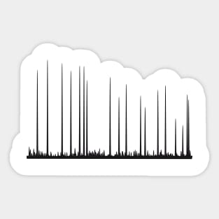 Chromatogram, black Sticker